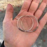 Orecchini a cerchio in argento 925