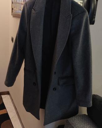 Cappotto doppiopetto uomo grigio TG: S