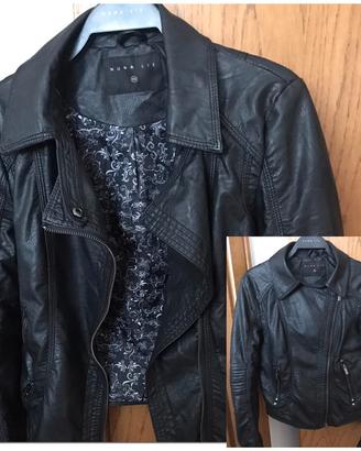 Giubbino corto similpelle zip