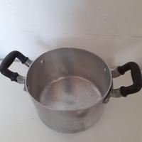 Pentolino in alluminio doppio manico in bachelite