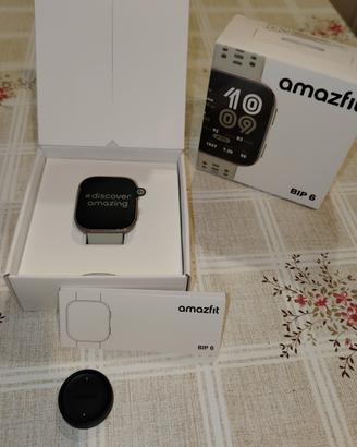 Smartwatch Amazfit bip 6 Stone/Verde GPS Nuovo 