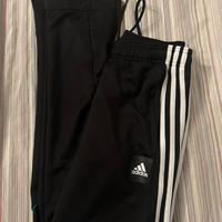 Pantalone Adidas aerodry lungo nero con zip tg S.