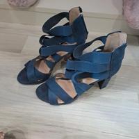 Scarpe con tacco blu