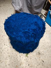 pouf blu vintage