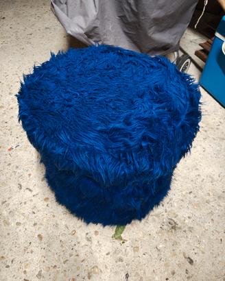pouf blu vintage