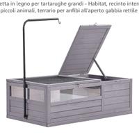 Terrario per tartarughe in legno