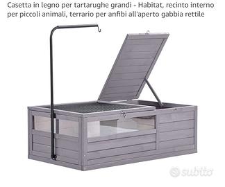 Terrario per tartarughe in legno