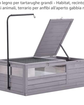 Terrario per tartarughe in legno