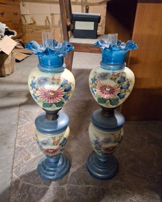 Coppia antiche lampade a petrolio Kosmos Brenner