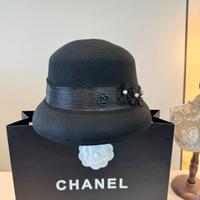 Cappello da pescatore in lana nera Chanel
