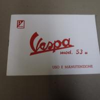 LIBRETTO DI USO E MANUTENZIONE VESPA PIAGGIO MOD.5