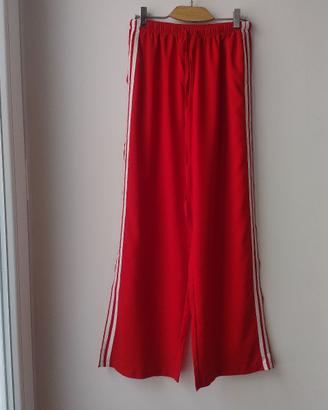 Pantaloni rossi  SHEIN palazzo co bande laterali M