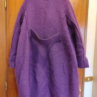 Cappotto viola in lana cotta