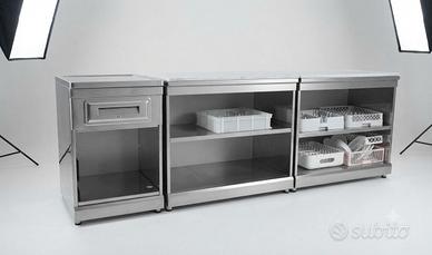 Banco bar inox 2.5m + Cassa RCH Asso in blocco