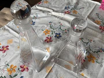 Coppia bottiglie in cristallo RC – Made in Italy