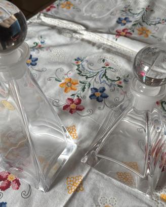 Coppia bottiglie in cristallo RC – Made in Italy