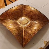 PIATTO ATHENA Centrotavola foglia d’oro