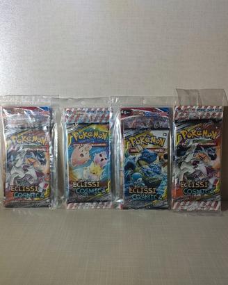 4 Buste Pokémon Eclissi Cosmica – Sigillate Gedis