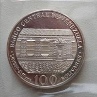 VENEZUELA 100 BOLIVARES ARGENTO SIMON BOLIVAR BCV