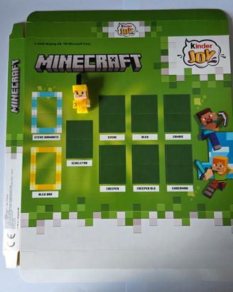 Espositore Minecraft Bacheca Cartone Kinder Joy