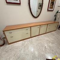 Mobile / credenza lunga moderba Legno e Crema
