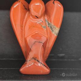 Angelo Custode in Diaspro Rosso Naturale (5cm)
