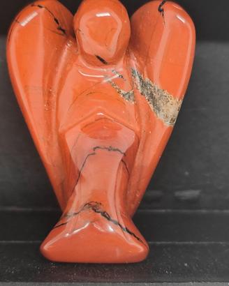 Angelo Custode in Diaspro Rosso Naturale (5cm)