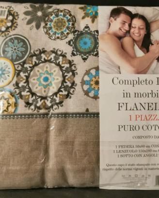 COMPLETO LETTO singolo / 1 PIAZZA in Flanella