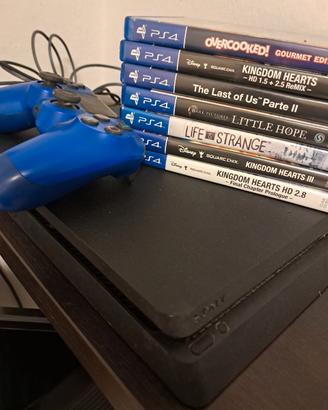 ps4 slim +giochi+controller