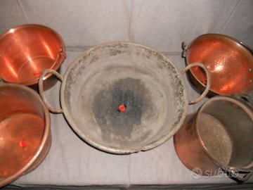 Padella e pentole rame