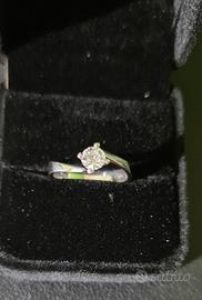 anello solitario diamante0,5carati oro bianco 18kt