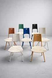 Sedie design Arper + carrellino,  vari colori