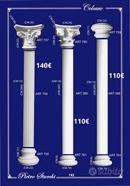 colonne in gesso copri pilastro fusto capitello