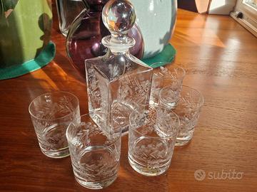 DaVinci Servizio bicchieri e bottiglia cristallo