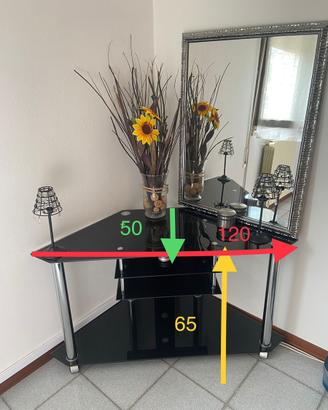 Porta tv in vetro