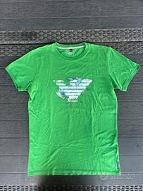 T-shirt Armani junior verde, taglia 16 anni/175 cm