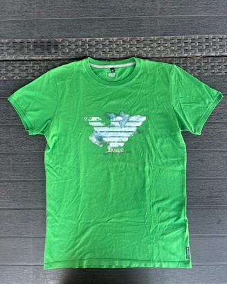 T-shirt Armani junior verde, taglia 16 anni/175 cm