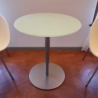 tavoli bar in vetro temprato e alluminio satinato