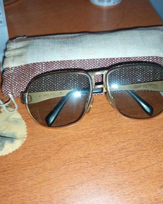 occhiali da sole Safilo anni 70 placcati oro