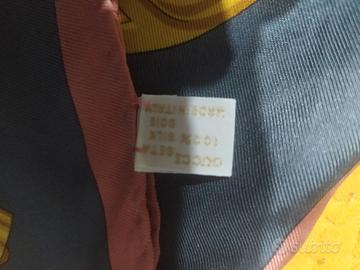 Foulard GUCCI Vintage Anni '80 - 100% Seta - Bordi