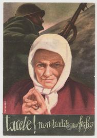 Cartolina originale italiana "ventennio"  TACETE!