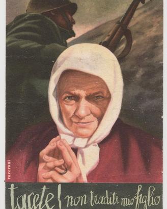 Cartolina originale italiana "ventennio"  TACETE!