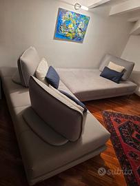 Divano o divani angolare Grigio antimacchia microf