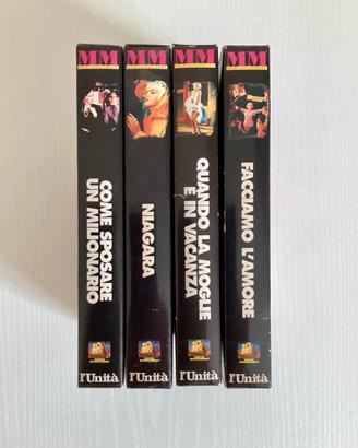 Lotto 4 VHS Marilyn Monroe (l’Unità)