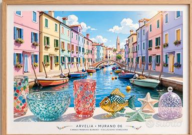 Quadro Burano Canale 06 60x80 ARVELIA