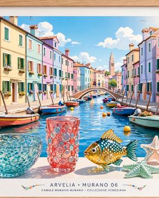 Quadro Burano Canale 06 60x80 ARVELIA