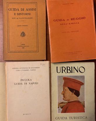 Vecchie guide Urbino Napoli Assisi Reggio Emilia