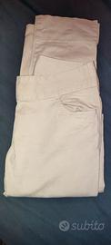 Pantaloni capri  beige taglia 40 Benetton