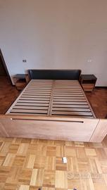 Letto Contenitore con Comodini Vintage