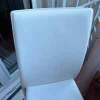 Sedie in cuoio bianco